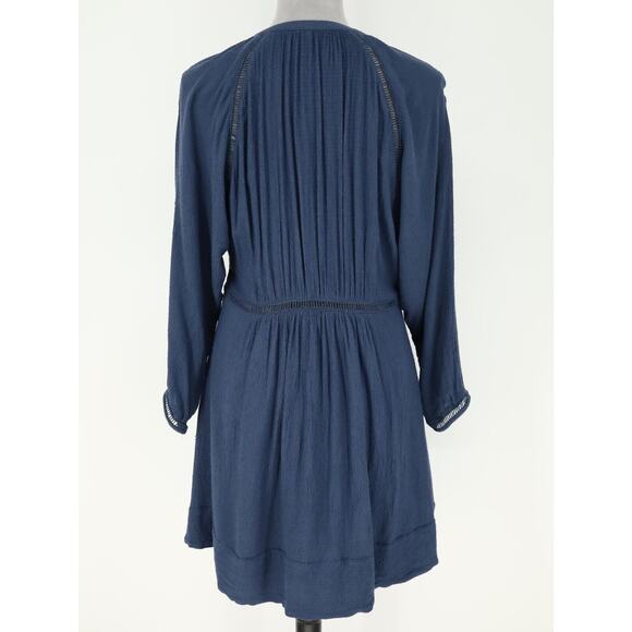 Free People Dress Womens Small Blue Rayon Babydoll Swing Trapeze Pullover - Picture 14 of 15